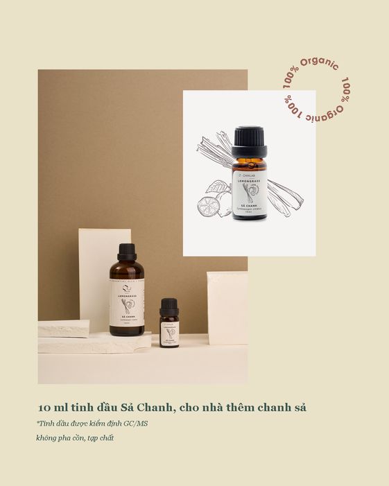 Tinh Dầu Sả Chanh 10ml (Cymbopogon citratus) - Chinlab