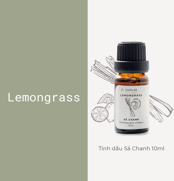 Tinh Dầu Sả Chanh 10ml (Cymbopogon citratus) - Chinlab