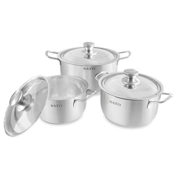 Bộ Nồi Inox 430 3 Đáy ST-BI311